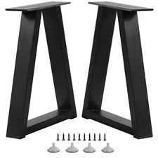 Rioychan 16 Inch Trapezoid Metal Table Legs for Bench Coffee Table Legs DIY