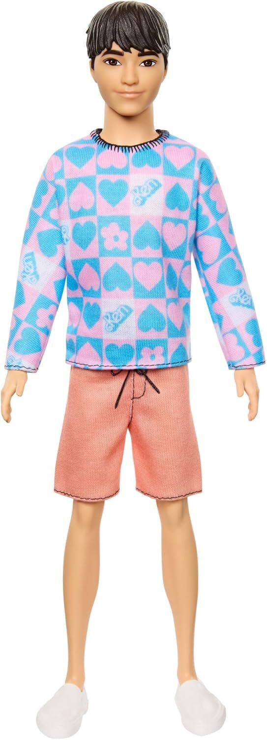 Barbie Fashionistas Ken Doll #219 with Slender Body Wearing a Removable...
