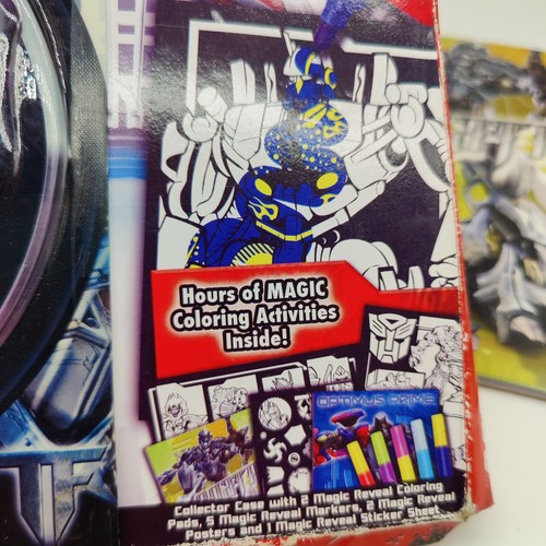 NUOVA CUSTODIA DA COLORARE TRANSFORMERS MAGIC REVEAL Adesivo Poster Decoder Optimus Prime - Foto 3 di 10