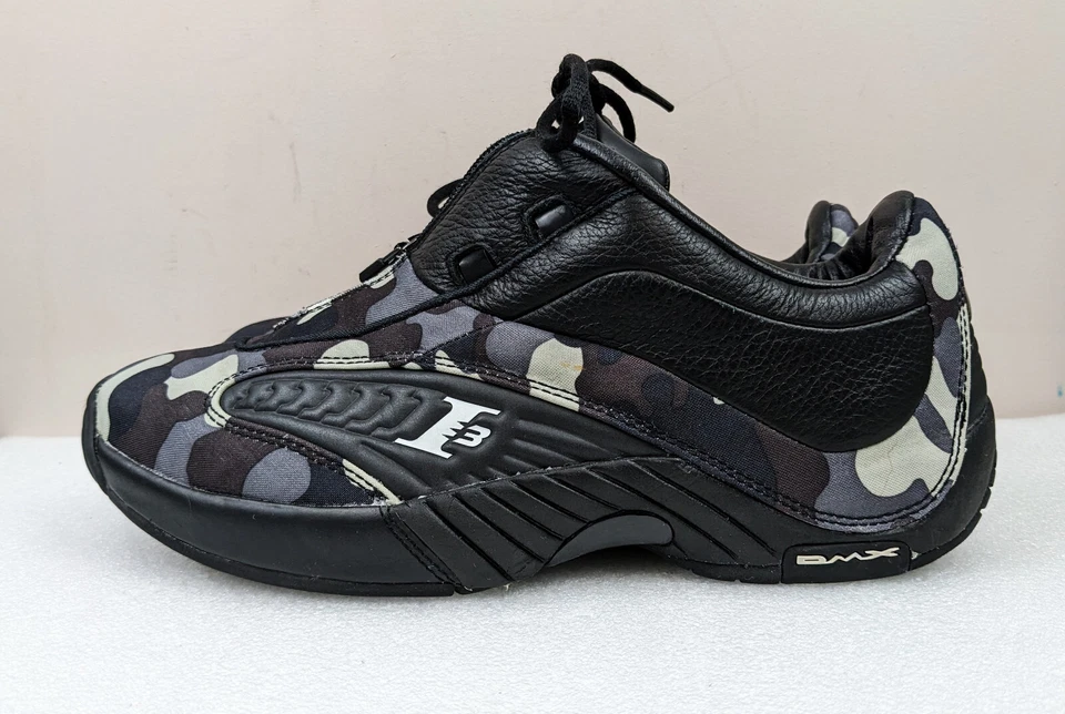 Zapatos bajos Allen Iverson Reebok DMX Answer 4 (IV) para hombre talla 9 camuflaje cuero negro Foto 4 de 4