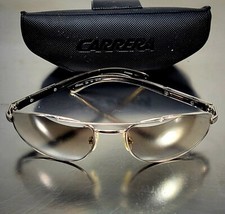 Vintage Carrera Ionian Wrap Fashion Silver Sunglasses with case 60 19