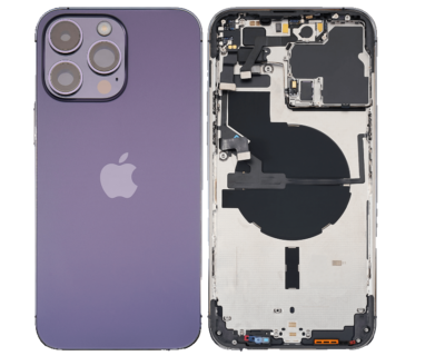 Back Housing W/ Small Pre-Installed Compatible For iPhone 14 Pro
