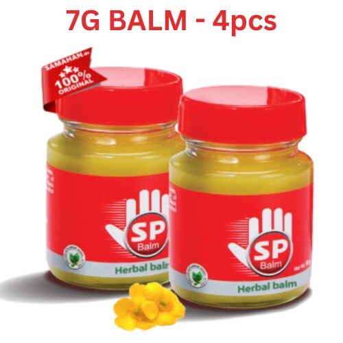 Herbal Link Samahan SP Balm Ayurvedic Pain Relief for Cold Flu Headaches 7gx4Pcs