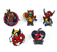 Lot 10 Pcs Cartoon  Deadpool mix Enamel Pin Brooches Badges DIY Jewelry