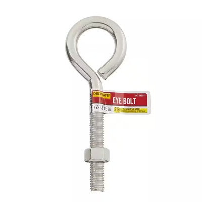 DECKMATE Eye Bolt Marine Grade Stainless Steel 1/2-13 X 6 in includes Nut