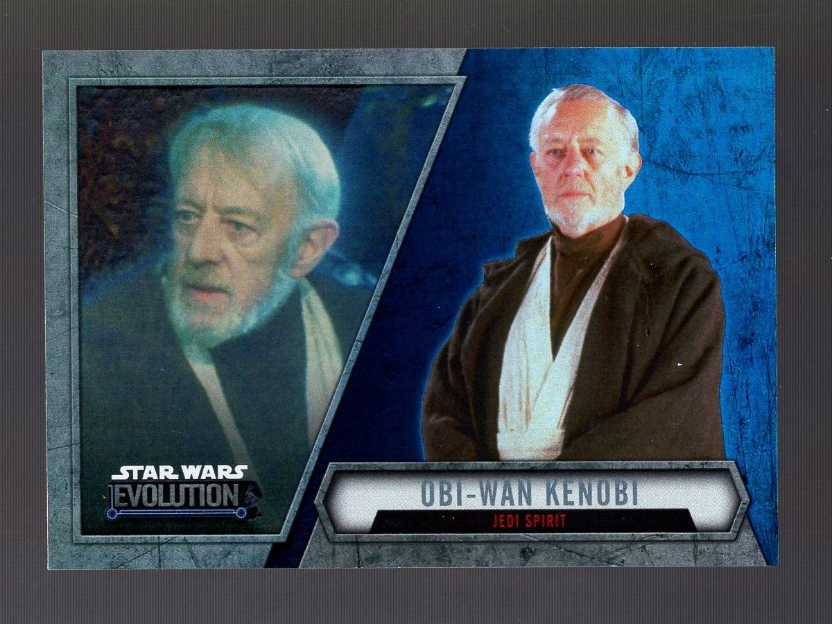 「EVOLUTION OF OBI-WAN」 2016 TOPPS STARS WARS EVOLUTION BLUE LIGHTSABER #22 OBI-WAN KENOBI