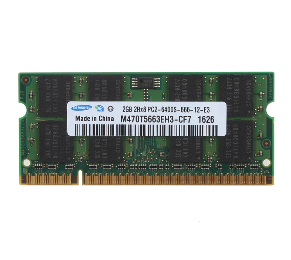 10pcs Samsung 2GB 2Rx8 PC2-6400 DDR2 800Mhz 200pin SODIMM Laptop Memory RAM 20G% - Image 3 of 4