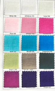 Bridesmaid Dress Color Chart