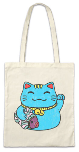 Maneki Neko III Shopper Shopping Bag Maneki-neko Manekineko Cat Cats Love - Afbeelding 1 van 1