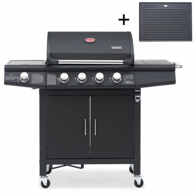 Set Taino Red 4 1 Gasgrill Bbq Grillwagen Edelstahl Brenner Grill Zubehor Platte Ebay