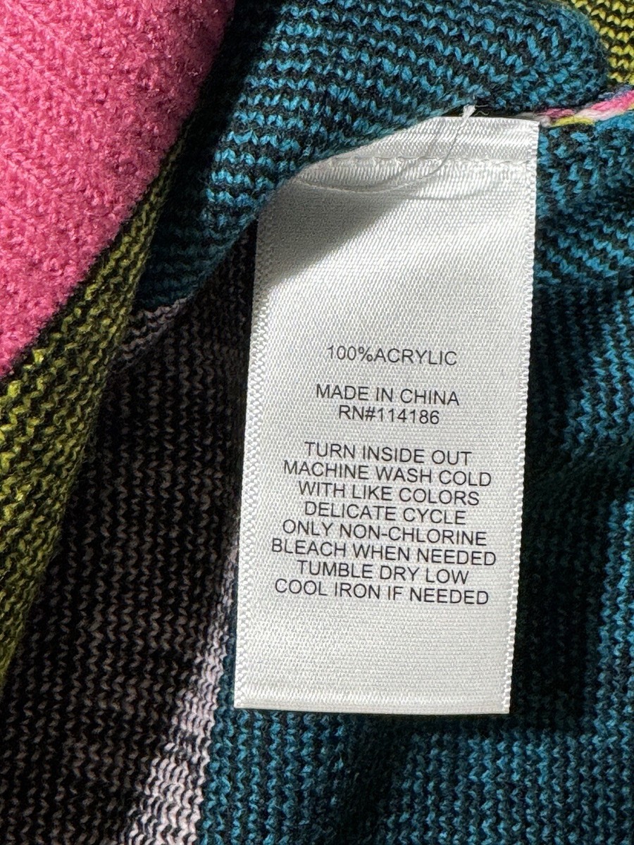 New Juicy Couture Sweater Women's Small Colorful Logo Print