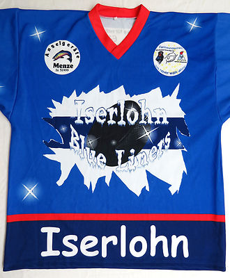 Maillot Hockey Vintage Iserlohn Roosters Allemagne 90s – #25 Riehl, Vic, Taille XXL