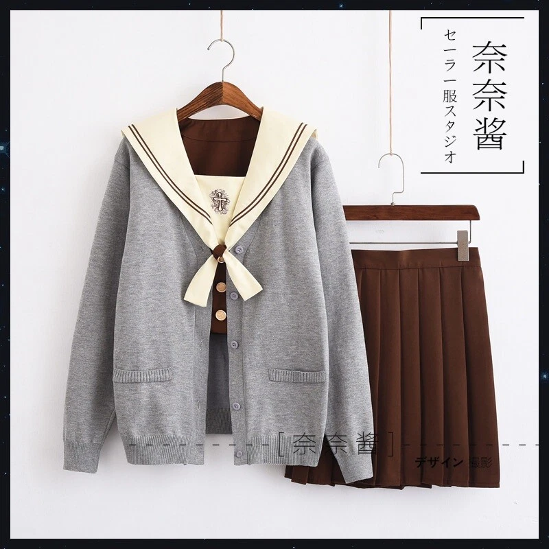 Mujeres Japonesas JK Marinero Escuela Secundaria Uniforme Traje Falda Juegos con disfraces Disfraz Conjunto  Foto 3 de 4