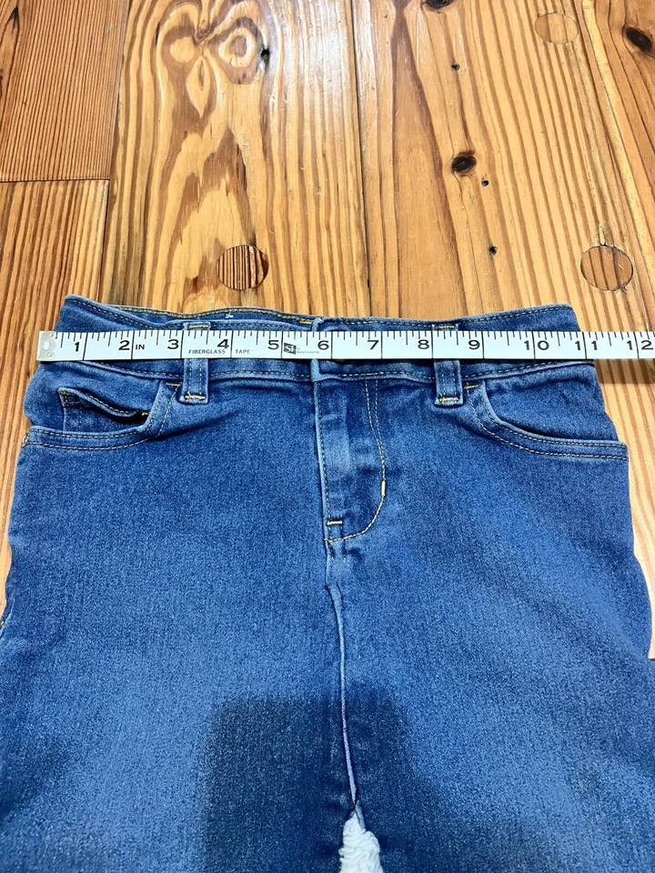 Falda vaquera larga modesta de piel de invierno para niñas talla 8 Faded Glory Foto 3 de 4