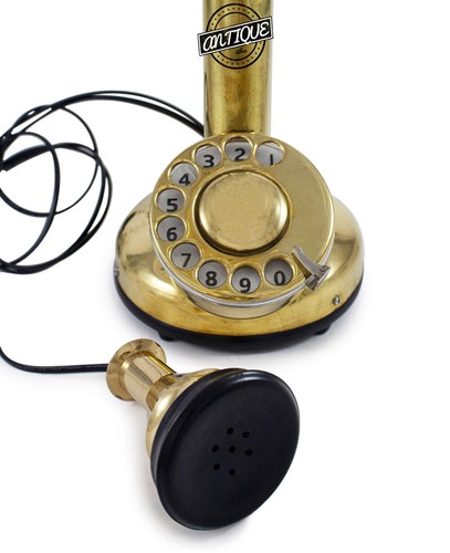 Vintage Phone Candlestick Dial Telephone Antique Rotary Landline Home Decor Gift - Picture 3 of 5
