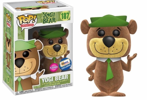 Yogi Bear Flocked Exclusive Hanna Barbera Pop! Animation #187 Vinyl Figur Funko-image