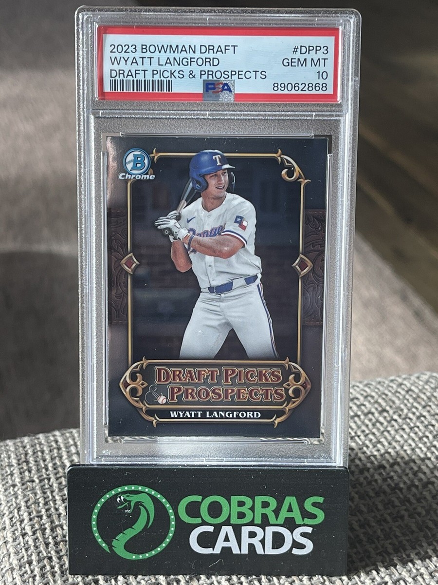 PSA 10 WYATT LANGFORD 2023 Bowman Chrome Draft Picks & Prospects 