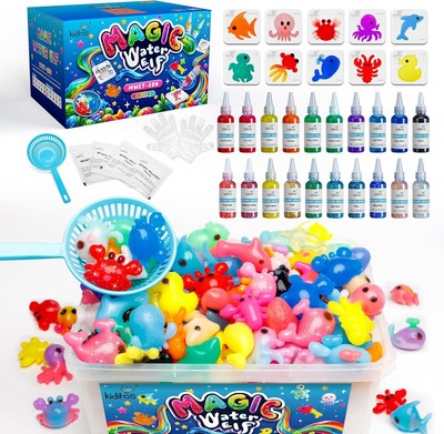 Magic Water Genie Toy Set, Narcissus Water gel set, containing 20 magic gels,10