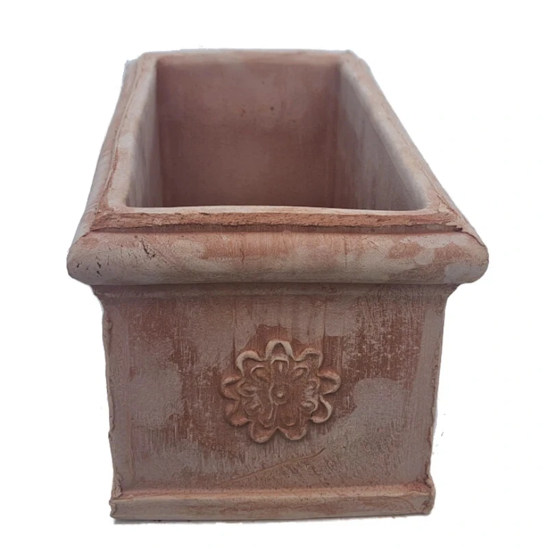 Cassetta terracotta balcone rettangolare fiori piante aromatiche fioriera - Image 3 of 4