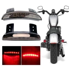 Motorcycle LED Brake Stop License Plate Tail Light Fender Edge For Harley Bobber