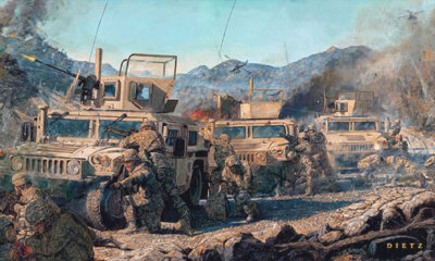 ''Counter Attack'' - James Dietz Art - First Rock Paratroopers Enduring Freedom