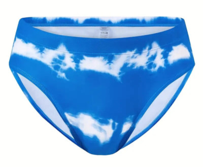 Cloudy Blue Skies Print Men's Swim Briefs. Size Large 34''-36''