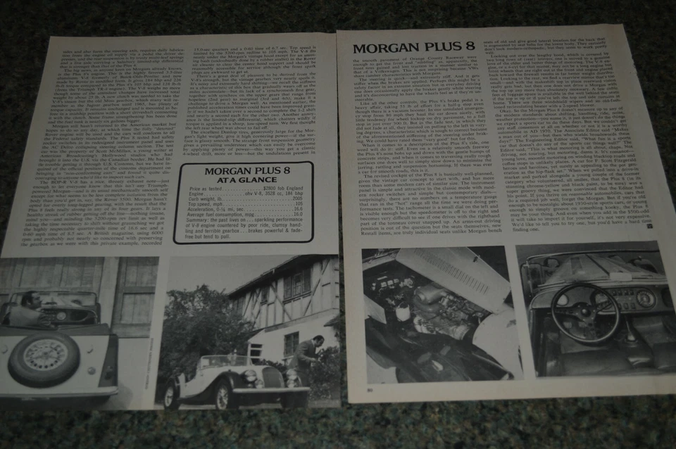 Morgan Plus 8 1970 original primer vistazo prueba en carretera artículo especificaciones información 70 Foto 2 de 2