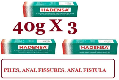 Hadensa Kräutersalbe 3 x 40 g für Hämorrhoiden, Risse KOSTENLOSER VERSAND 2028