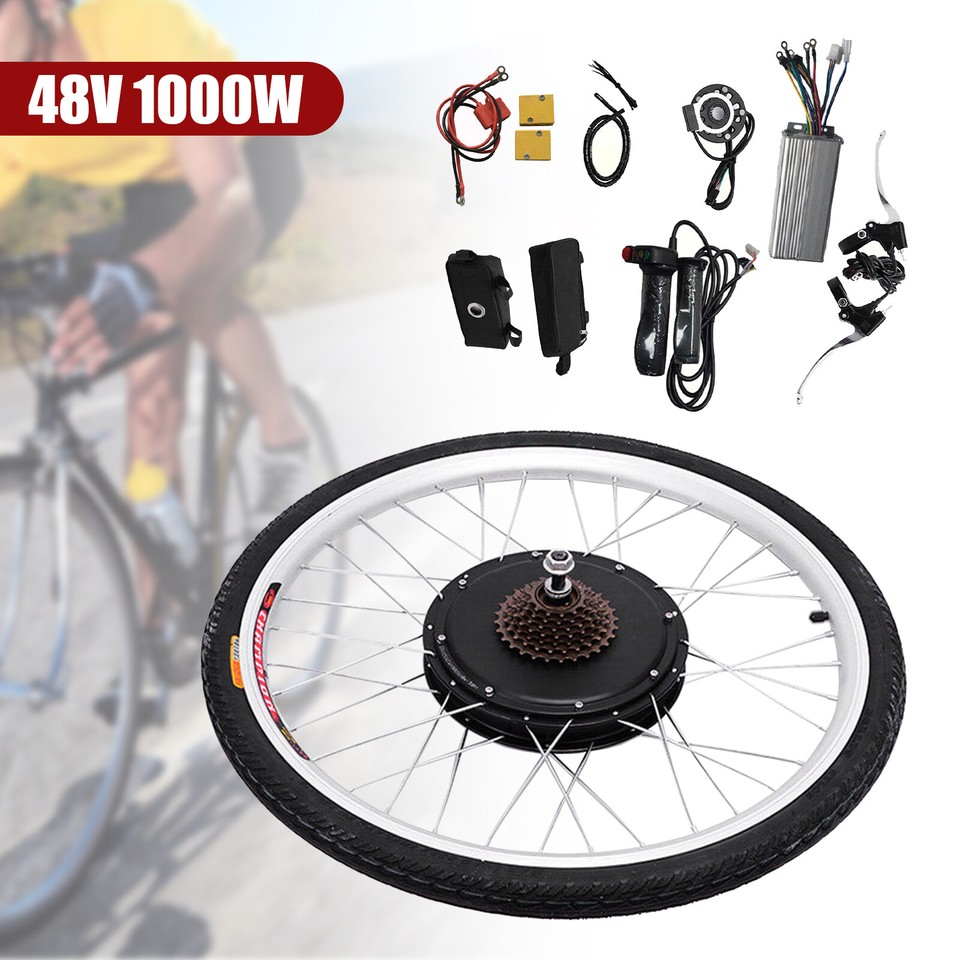 26" Electric Bicycle Rear Wheel EBike Conversion Kit Hub Motor Kit