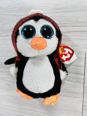 Penguin Plush Gale Beanie Boos Soft Ty TySilk Glitter Chilly Willy Tags Retired