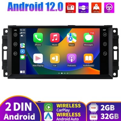 Android14 Car Player GPS Stereo Radio For Jeep  Cherokee/Chrysler/Dodge Carplay 