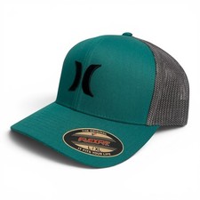 HURLEY Laguna Icon Men's Flex Fit Hat Cap Aqua Green L/XL HNHM0036-LX 344 NEW