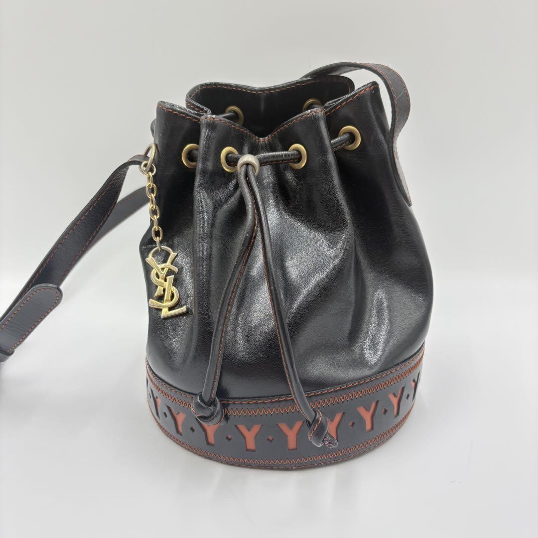 Borsa a tracolla Yves Saint Laurent con coulisse nera