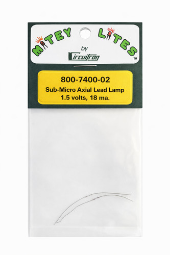 Circuitron 7400-02 Sub-Micro 0.75mm Lead Lamp 1.5 Volts 18 ma - 2pcs | Zustand: New