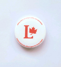 LIBERAL PARTY CANADA logo Official 2025 Election pin button Mark Carney politics