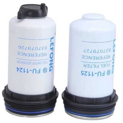 2 Pcs LEFONG Pre filter FU-1124+ Main filter FU-1125 Fuel Filter Kit Replaces