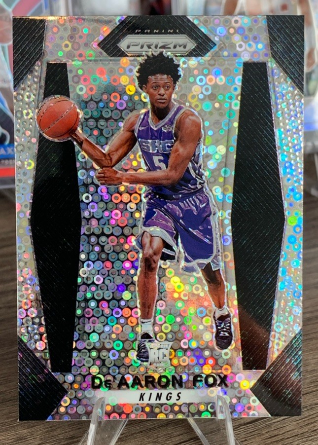 2017-18 Prizm FAST BREAK DISCO DeAaron Fox RC ROOKIE #24 Kings Basketball Spurs