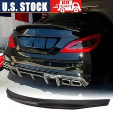 REAL CARBON Rear Trunk Spoiler Wing For Benz W218 CLS400 CLS500 CLS63  12-17
