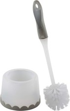 Deluxe Toilet Bowl Brush and Stand  Dimensions: 5.37  Rd x 15   360 Brush Head