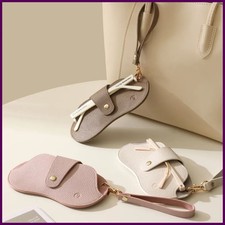 Soft Lychee Pattern PU Leather Glasses Case Retro Sunglasses Eyewear Storage