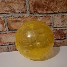 Hamster Ball Pet Running Exercise Toy Yellow Plastic Gerbil Mouse Fun 