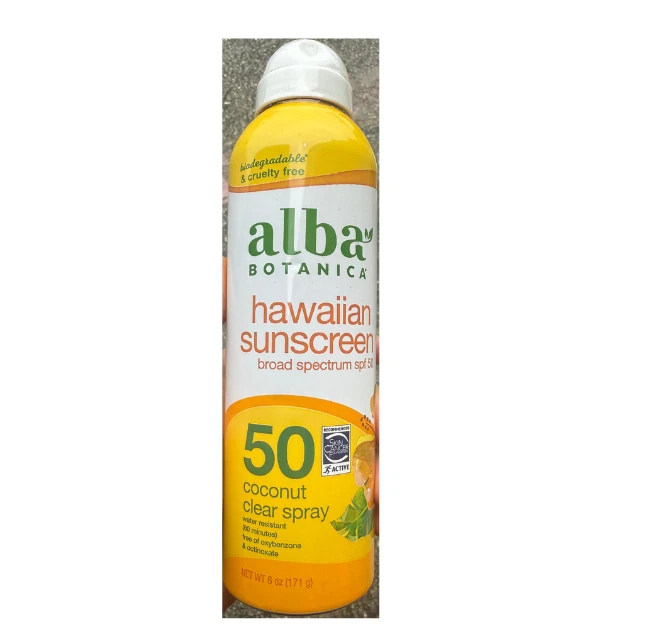 Spray protector solar de amplio espectro Alba Botanica FPS 50 coco 6 paquetes 6 oz (¡verifique BB!) Foto 2 de 2