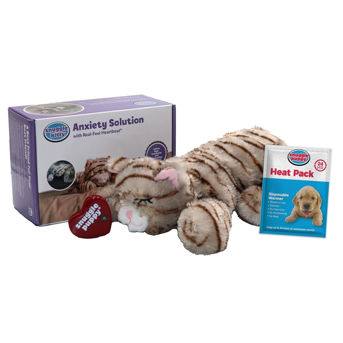 Snuggle Kitty Heartbeat Plush Cat Toy by Snuggle Puppy Cat - Main Image