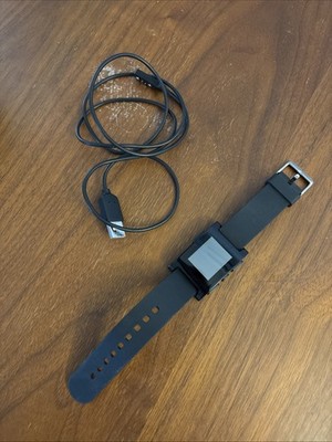 Pebble Smart Watch Black Original, NOT WORKING, For Parts