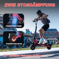 100KM Monopattino Elettrico RCB D5 Pieghevole 48V 20.8AH 500W 150kg E-Scooter