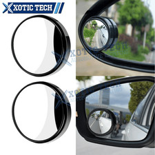2X Auto Blind Spot Mirrors Round HD Glass 360° ABS Convex Rearview Side Mirror