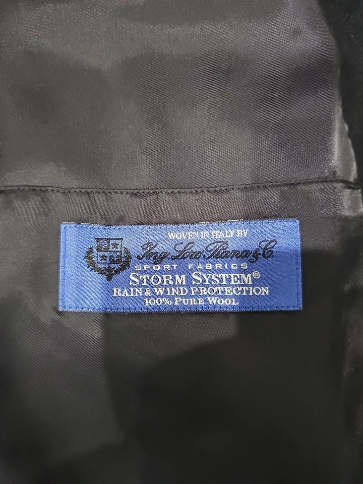 John W. Nordstrom Wool Cashmere Overcoat Mens 44R Italy 4 Button Lined - Image 4 of 4