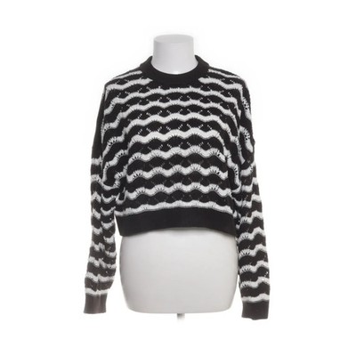 Divided by H&M, Strickpullover, Größe: M, Schwarz/Weiß, Acryl, Chevron #dGu