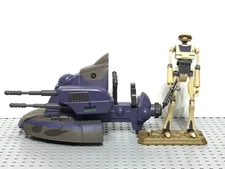 Clone Wars Assault Scout Tank with Tactical Droid TA-175 TCW Both Missiles HTF