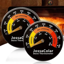 Wood Stove Thermometer Magnetic Pipe Thermometers Fireplace Temperature Gauge